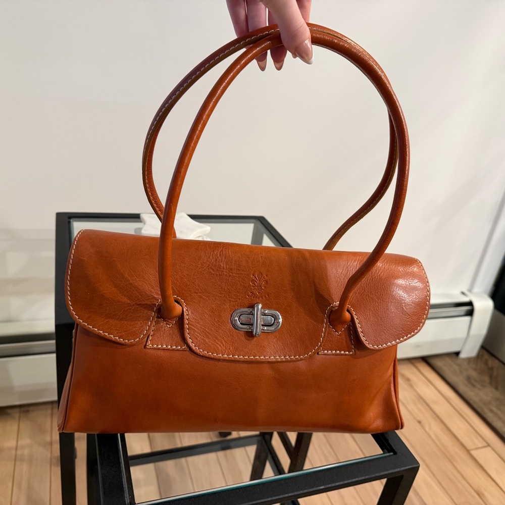 Genuine Italian Tan Leather Handbag